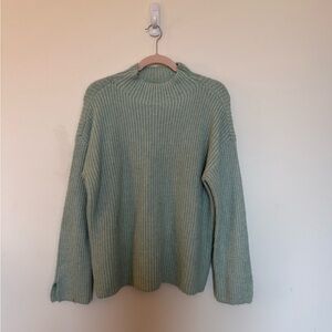 LOFT Mint Green Ribbed Knit Sweater